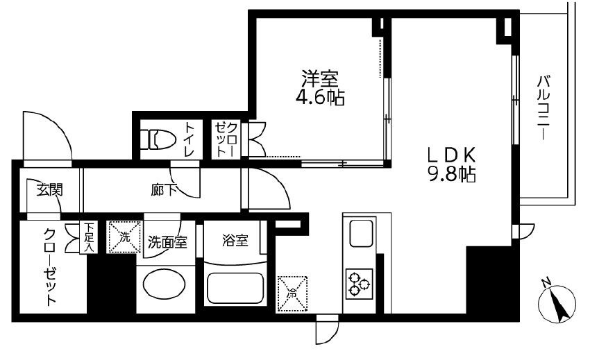 シェフルール新御徒町Ⅱ 間取り