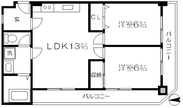 レジデンスミヤタ 201号室 間取り