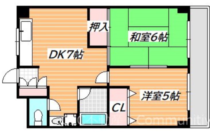 ベイエステート舞浜 507号室 間取り