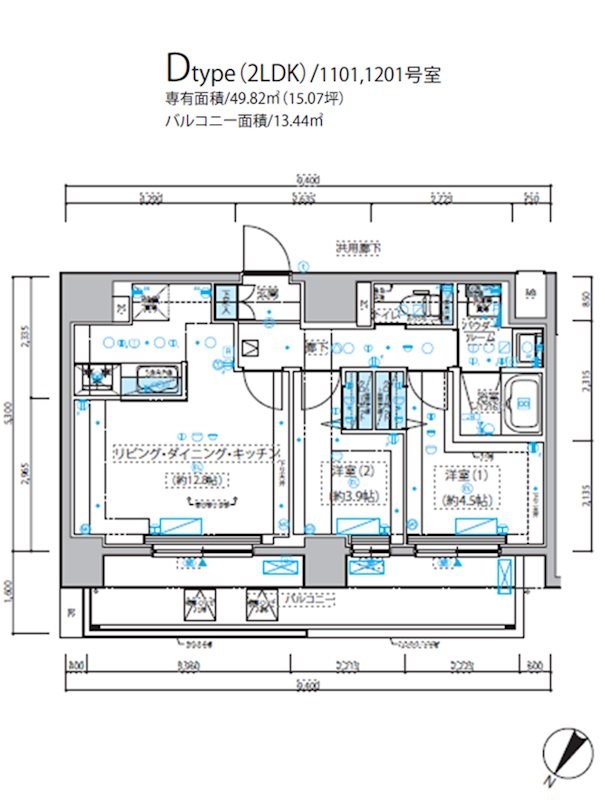 メインステージ五反野Ⅱ 間取り