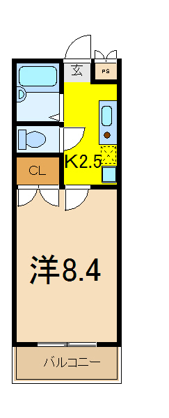 クレオ舞浜A 208号室 間取り
