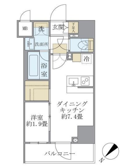 アジールコート町屋 間取り