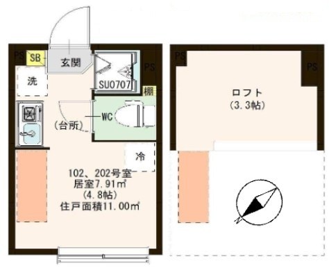 TNフォレスト北千住 間取り