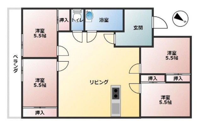 ハイブリッジマンション 401号室 間取り