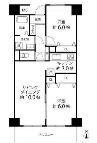 T’ｓ　ｇａｒｄｅｎ東尾久　(旧グランコート東尾久) 302号室 間取り