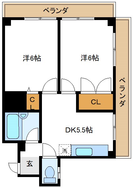 神部コーポ  間取り