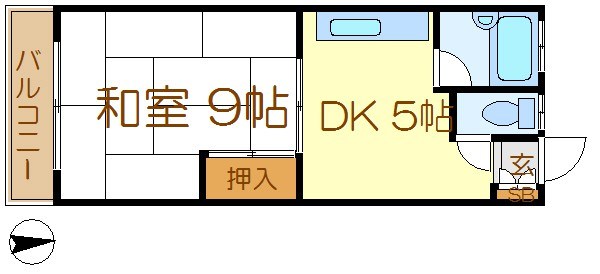 コーポ高鈴 202号室 間取り
