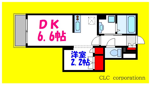 ラ・ソレイユ瑠璃 106号室 間取り