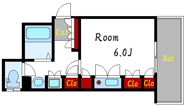 フォレストコートカサイ  101号室 間取り
