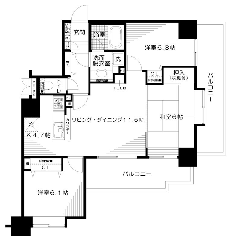 日神パレステージ王子神谷 間取り