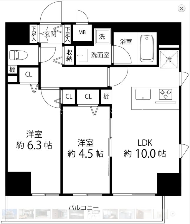 レフィールオーブ町屋駅前 間取り