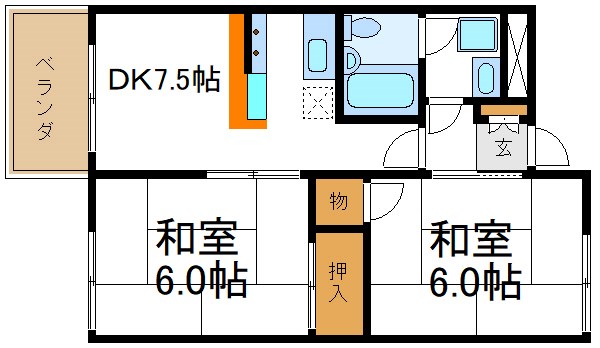 サンフラッツ     間取り