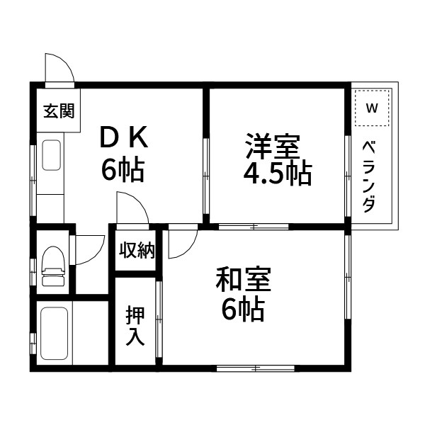 オーエスハイツB 間取り