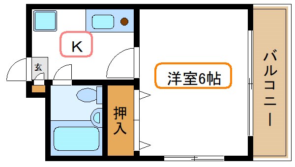 グリーンヒルズ 405号室 間取り