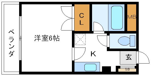 マキコーポ 2F号室 間取り