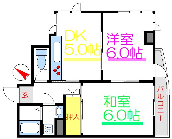 川萬ビルグランアルシェ  間取り