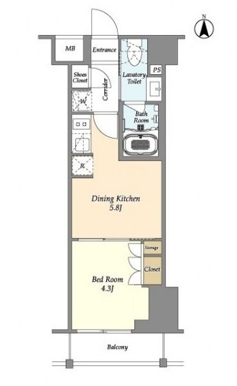 アジュールテラス東陽町 間取り図