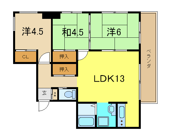 フジマンション第一 間取り