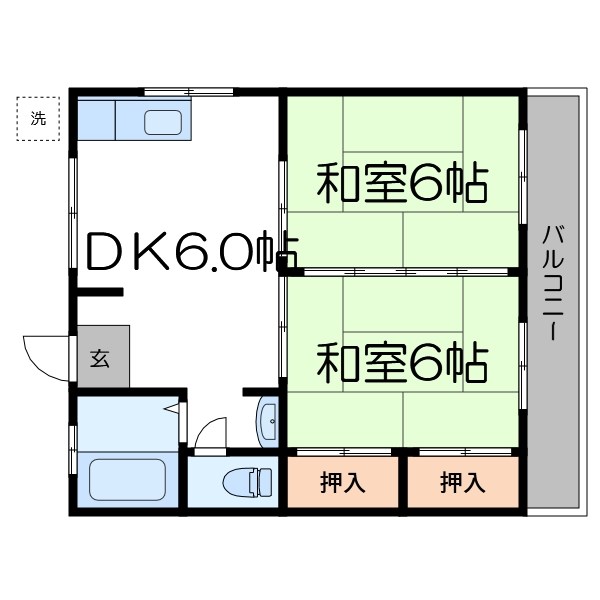 コーポ佐光 203号室 間取り