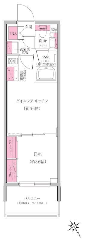 レジディア門前仲町プレイス  間取り