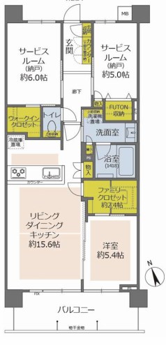 イニシア葛西 402号室 間取り