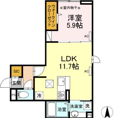 ラリュール清川B  間取り