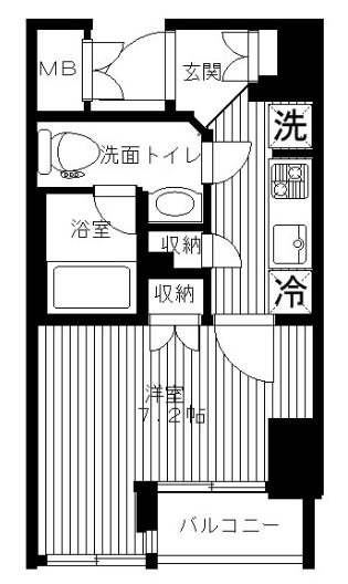 セリーズ門前仲町 101号室 間取り
