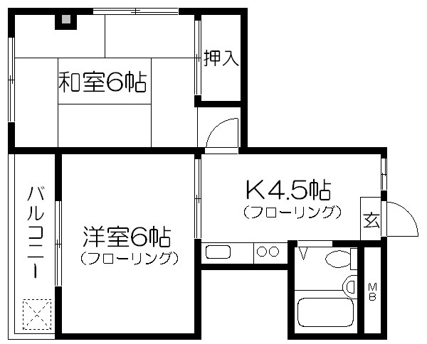 コーポ佐藤 301号室 間取り