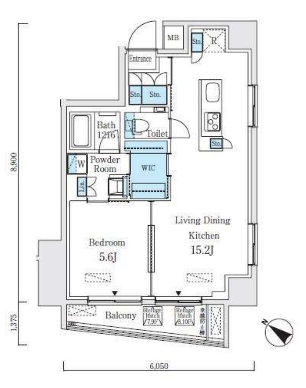 アジュールテラス日本橋浜町  間取り
