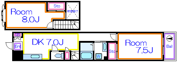 フィールズマンションⅠ  間取り