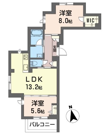 風雅3 402号室 間取り
