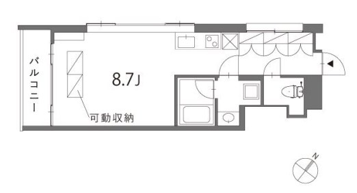 フラットカズン 201号室 間取り