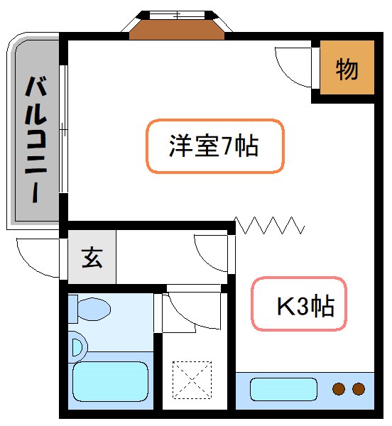メゾンドローズ   間取り