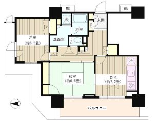 ウェルタワー深川 801号室 間取り