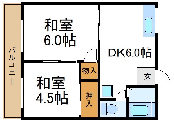 第二タウンコーポ浅田 間取り