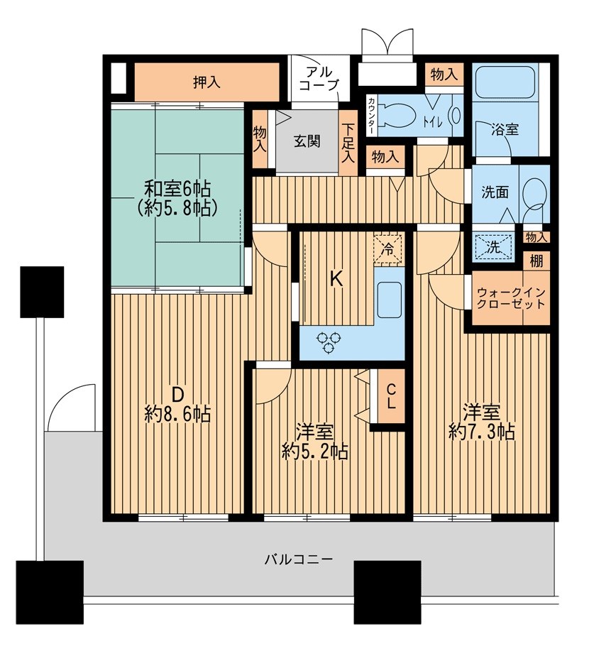 リバーサイド隅田セントラルタワーパレス 間取り