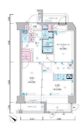 GENOVIA五反野　skygarden  間取り
