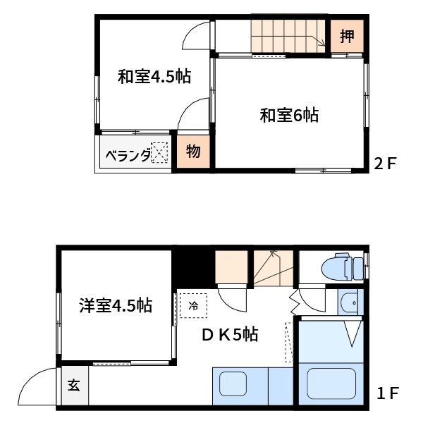 春江町３丁目貸家 間取り