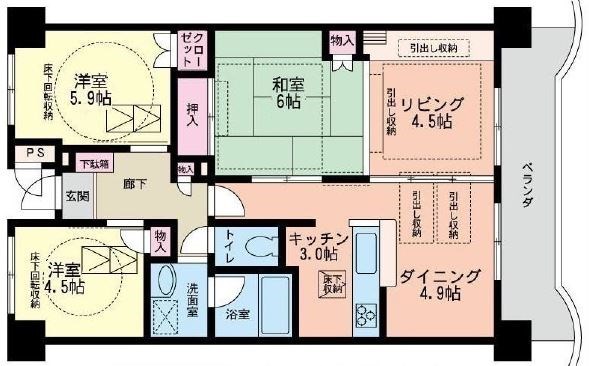 ルネス・アンティーム 302号室 間取り