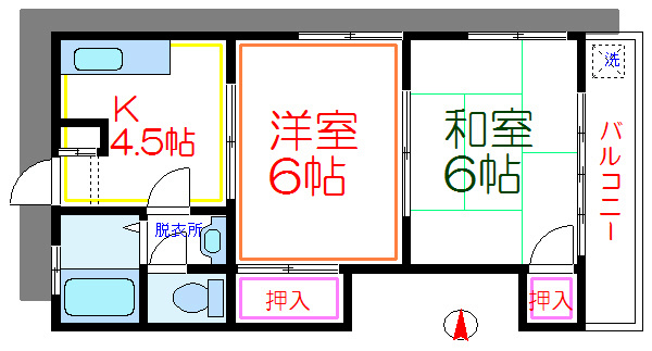 相馬ハイツ    間取り