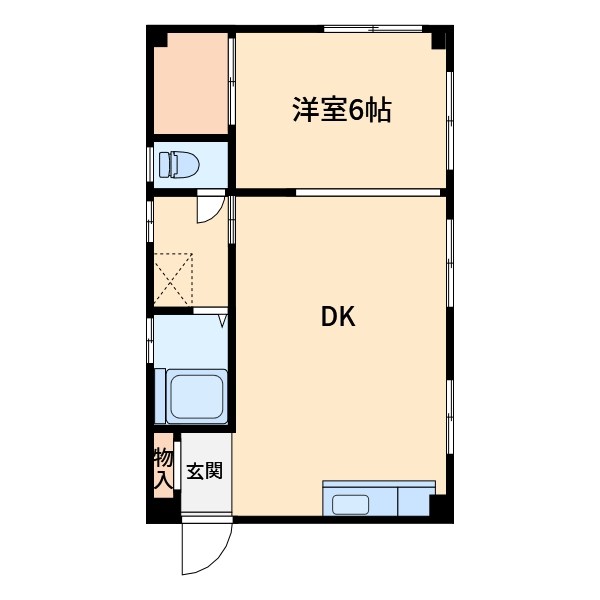 喜久屋ビル 402号室 間取り