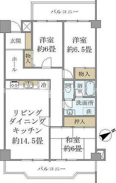 リバービュウハイツ   間取り