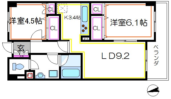 パスレル秀栄 間取り