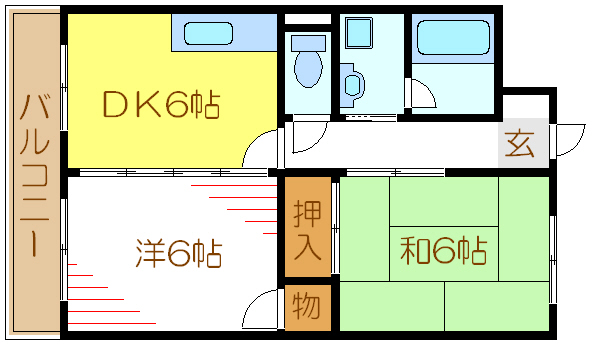 平マンション 404号室 間取り
