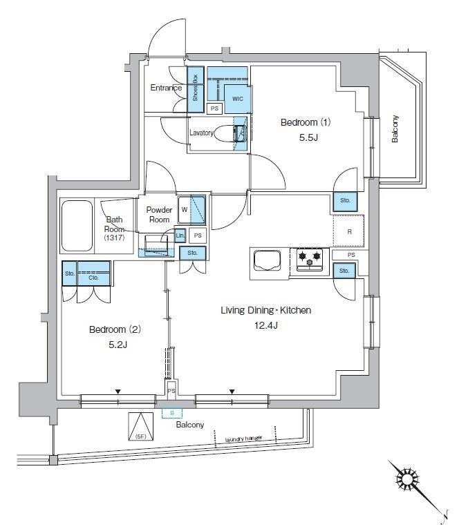 プレディアコート西葛西 508号室 間取り