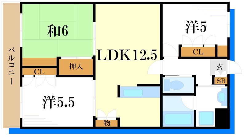 グリーンハウス下鎌田 間取り