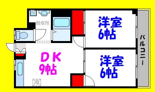 グランドール川秋 304号室 間取り