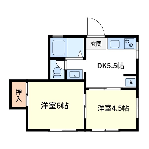 田中コーポ  間取り