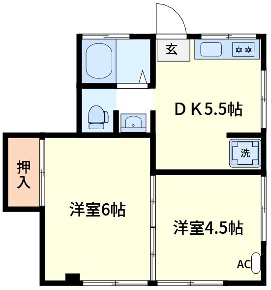 田中コーポ  間取り