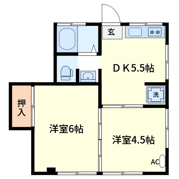 田中コーポ  間取り